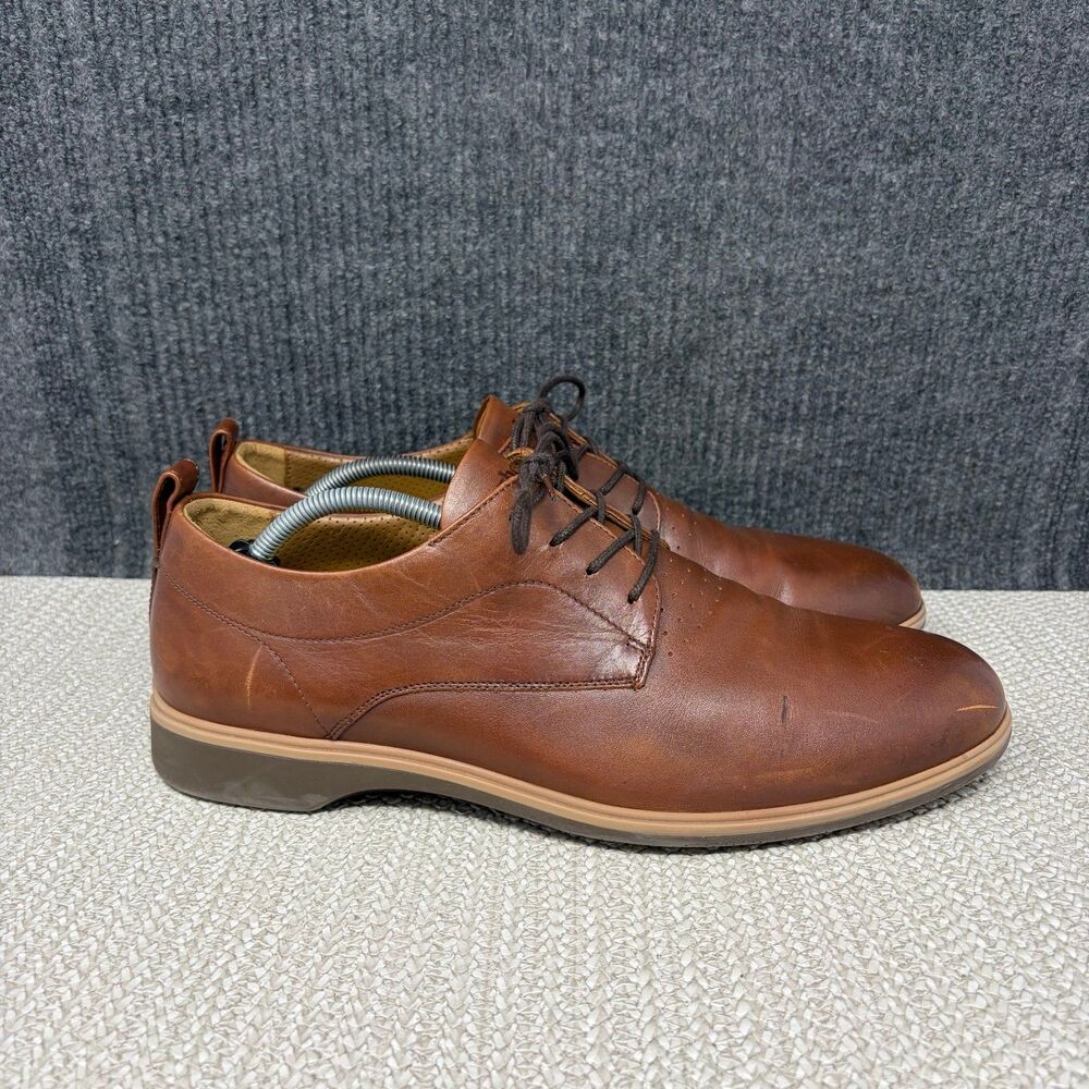 Amberjack The Original Dress Shoes Chestnut Brown Leather Oxfords Men’s 12 US